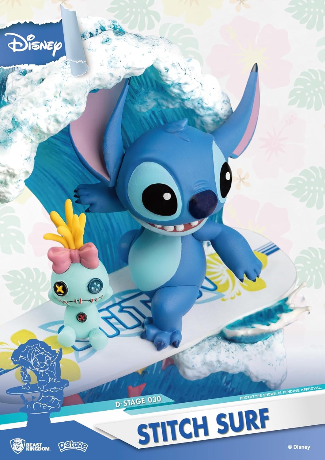 Beast Kingdom Lilo & Stitch: Stitch Surfing DS-030 D-Stage Series Statue