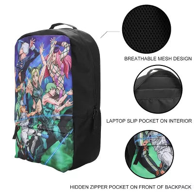 JoJo's Bizarre Adventure Character Collage 19" Backpack