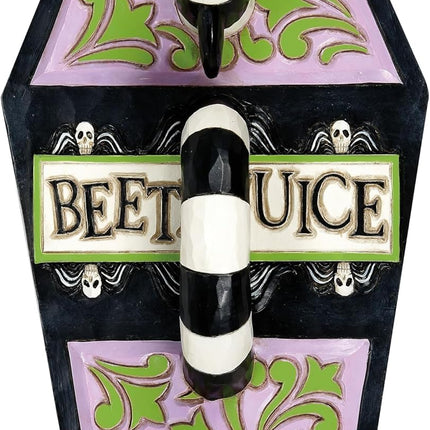 Beetlejuice by Jim Shore Beetlejuice Sand Worm Striped Jewelry Box Coffin The Ghost with The Most Trinket Box- Resin Hand Painted