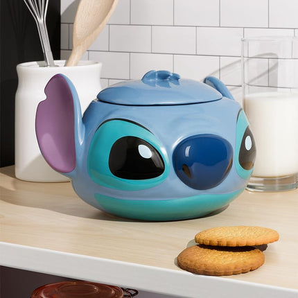 Stitch Official Licensed Disney Cookie Jar with lid, 5.9in tall