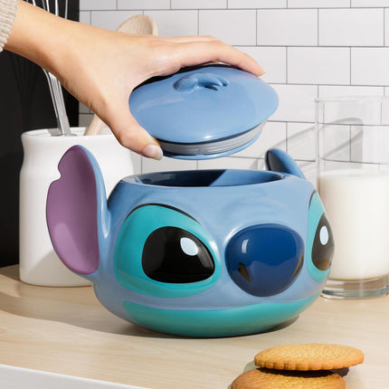 Stitch Official Licensed Disney Cookie Jar with lid, 5.9in tall
