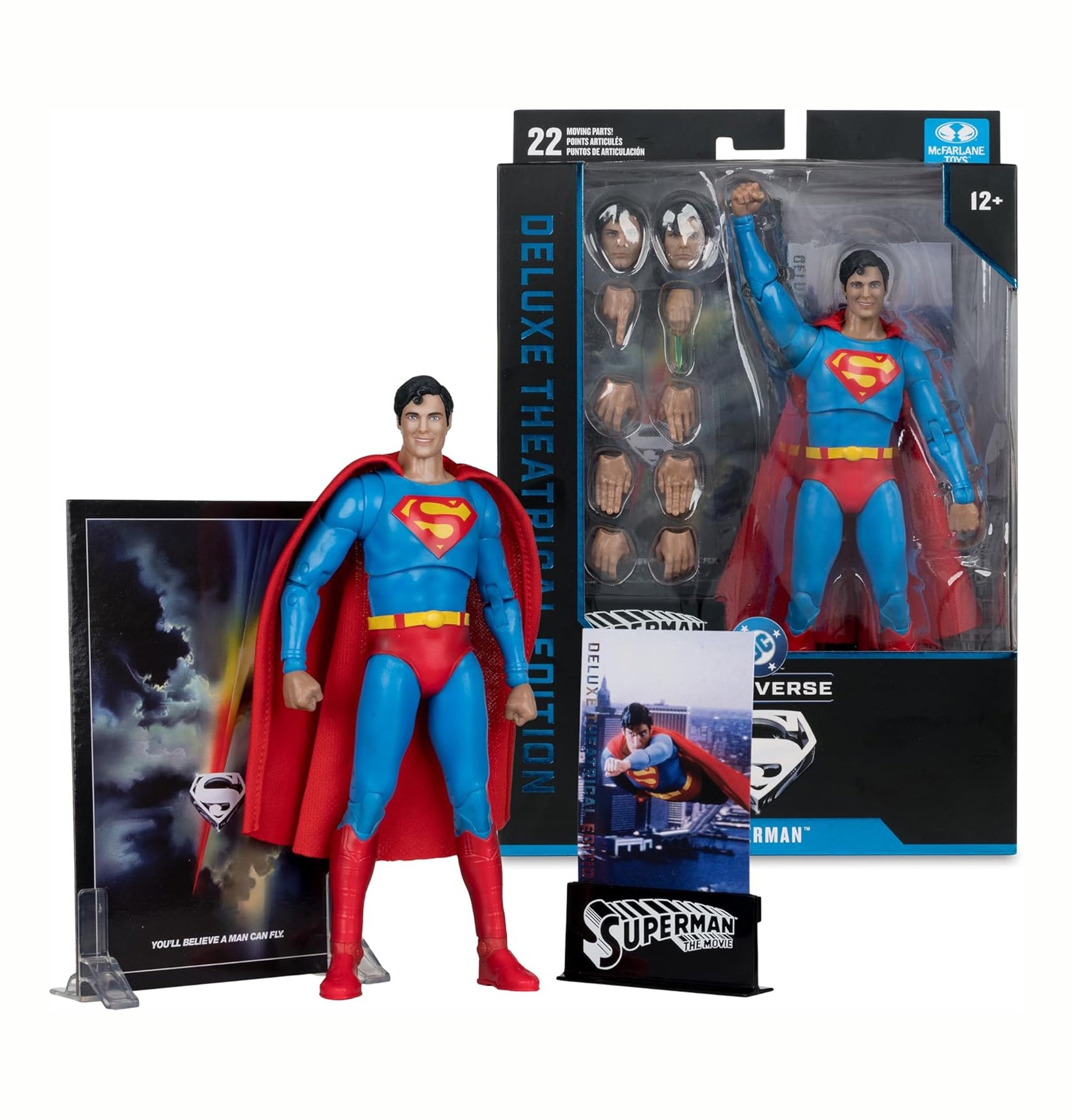 McFarlane Toys- DC Multiverse Superman (Superman: The Movie 1978) 7in Action Figure (Deluxe Theatrical Edition)