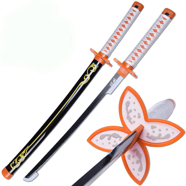 Demon Slayer - Shinobu Kocho Insect Hashira Nichirin Sword (Katana) Replica (White Handle and Black Sheath Variant)
