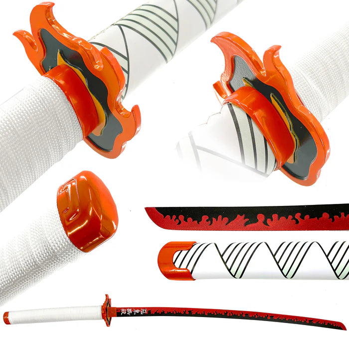 Demon Slayer - Kyojuro Rengoku Flame Hashira Nichirin Sword (Katana) Replica