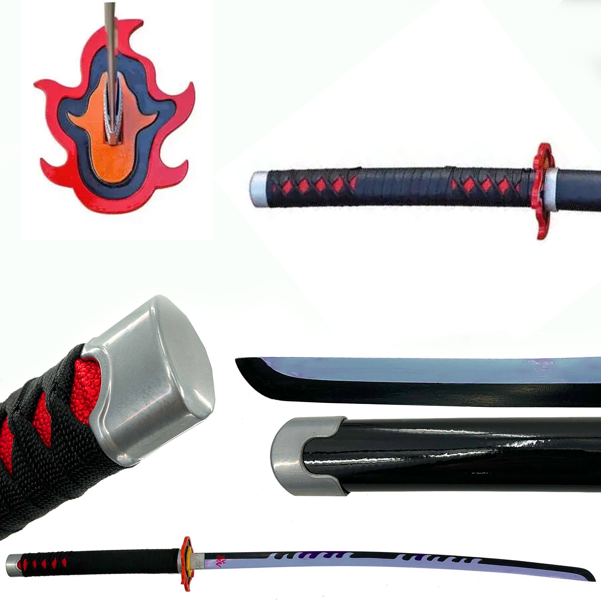 Demon Slayer - Tanjiro Kamado "Flame Blade" Nichirin Sword v2 (Katana) Replica