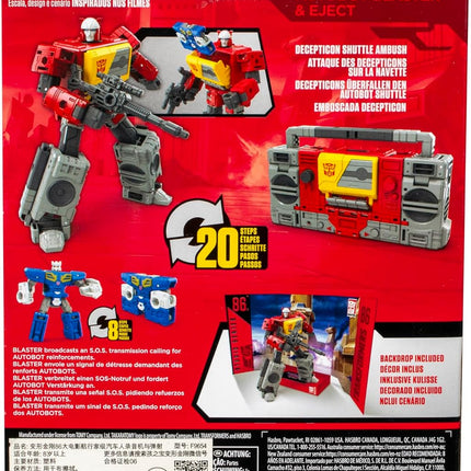 Transformers Studio Series Voyager The The Movie 86-25 Autobot Blaster & Eject, 6.5-inch Converting Action Figure