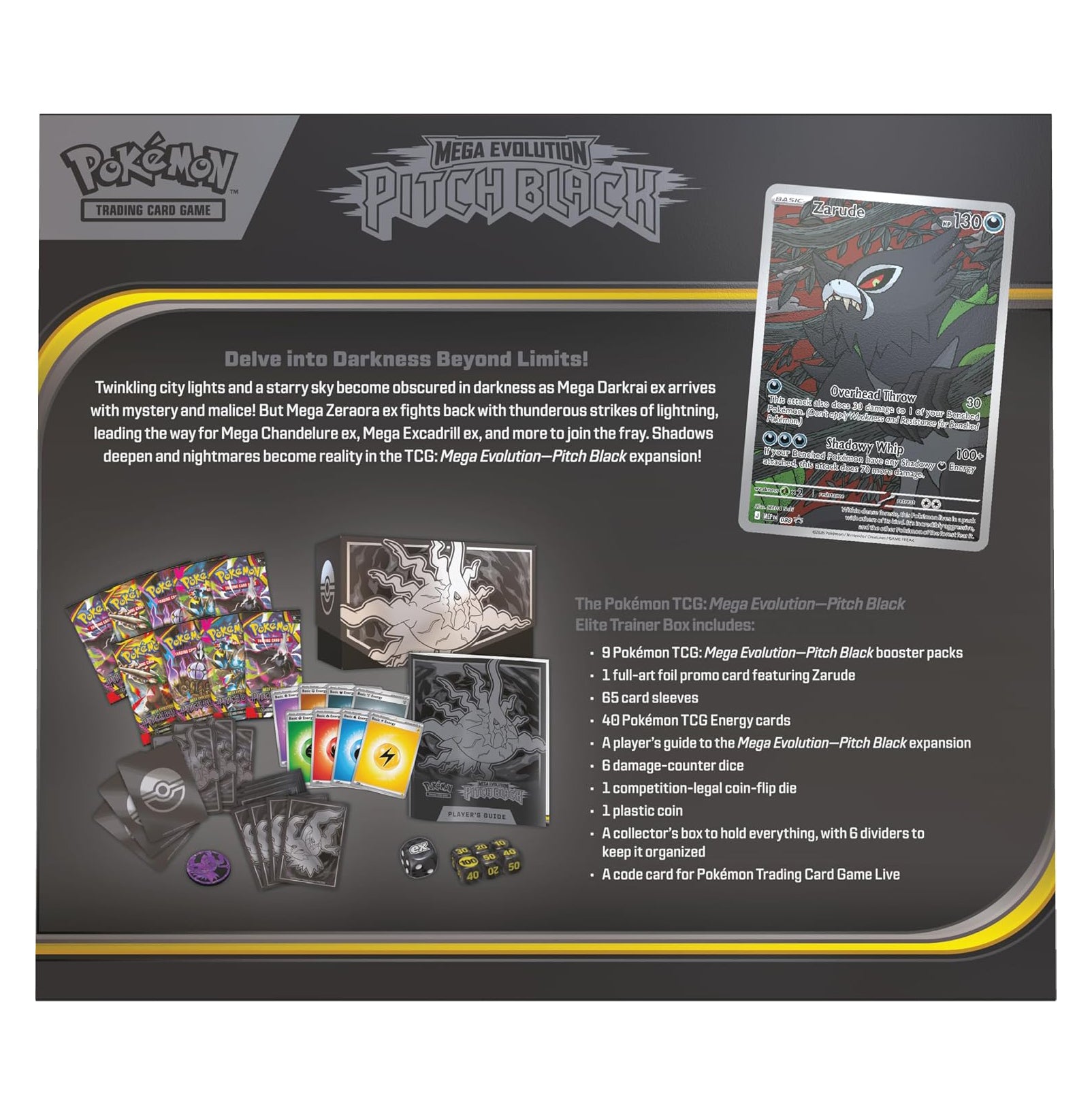 Pokémon TCG: Mega Evolution, Pitch Black Elite Trainer Box (ENGLISH EDITION)