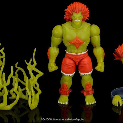 Jada Street Fighter II Blanka Deluxe Action Figure - 1:12 Scale Figure (Entertainment Earth Exclusive Glow in The Dark Variant)