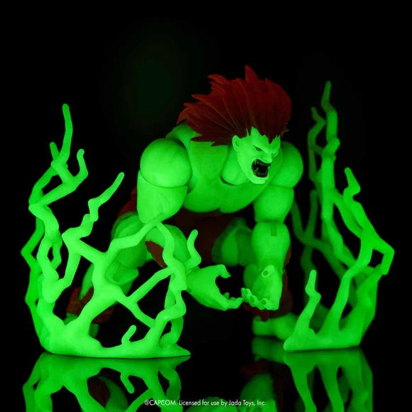 Jada Street Fighter II Blanka Deluxe Action Figure - 1:12 Scale Figure (Entertainment Earth Exclusive Glow in The Dark Variant)