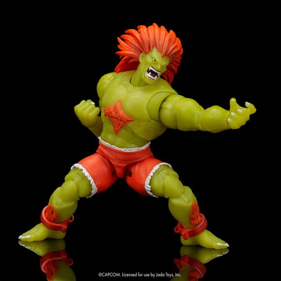 Jada Street Fighter II Blanka Deluxe Action Figure - 1:12 Scale Figure (Entertainment Earth Exclusive Glow in The Dark Variant)