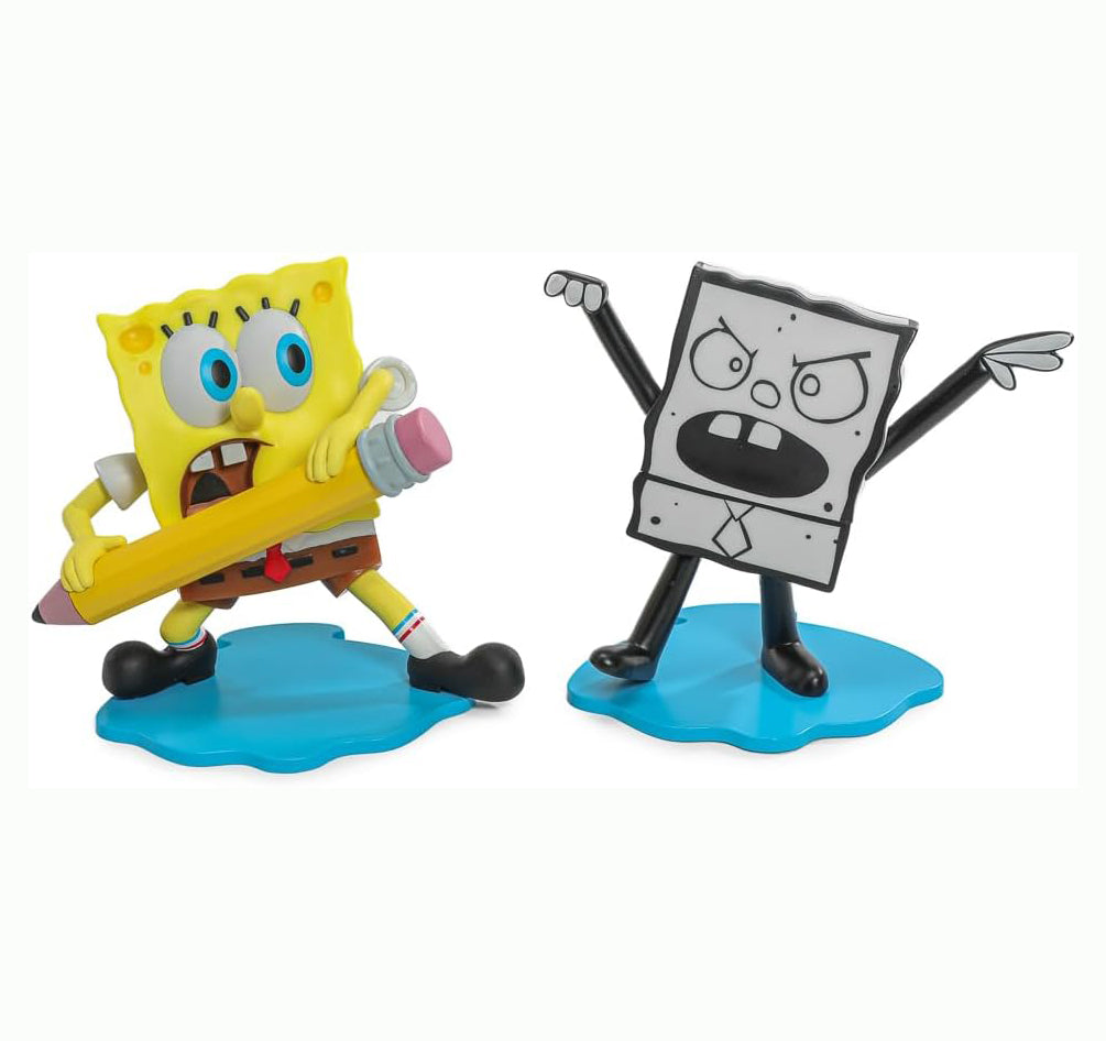 Spongebob Squarepants, Spongebob and DoodleBob Officially Licensed Collectible 5" Scale Figures 2-Pack (Amazon Exclusive)