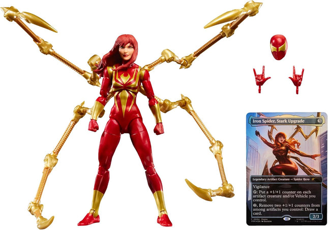 Marvel Legends x Magic The Gathering - Mary Jane Watson (Iron Spider) Action Figure + Promo Trading Card Set