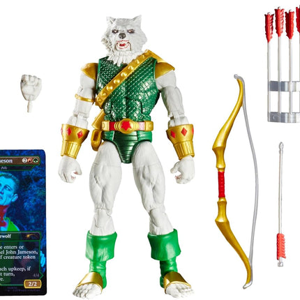 Marvel Legends x Magic The Gathering - Man-Wolf Action Figure + Promo Trading Card Set