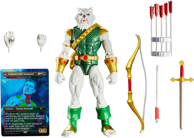 Marvel Legends x Magic The Gathering - Man-Wolf Action Figure + Promo Trading Card Set