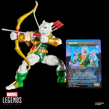 Marvel Legends x Magic The Gathering - Man-Wolf Action Figure + Promo Trading Card Set