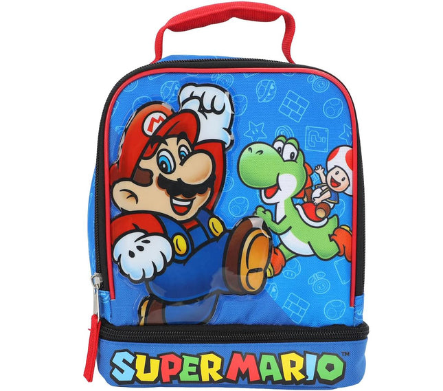 Super Mario Bros. Square Double Compartment Insulated Lunch Box