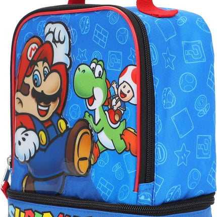 Super Mario Bros. Square Double Compartment Insulated Lunch Box