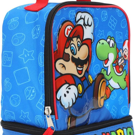 Super Mario Bros. Square Double Compartment Insulated Lunch Box