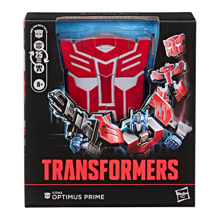 Transformers Icons Optimus Prime 6.75-Inch Voyager Class Action Figure that Converts to Autobot Logo Symbol