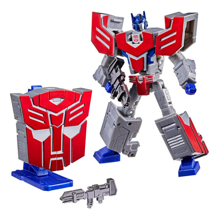 Transformers Icons Optimus Prime 6.75-Inch Voyager Class Action Figure that Converts to Autobot Logo Symbol