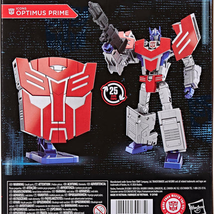 Transformers Icons Optimus Prime 6.75-Inch Voyager Class Action Figure that Converts to Autobot Logo Symbol