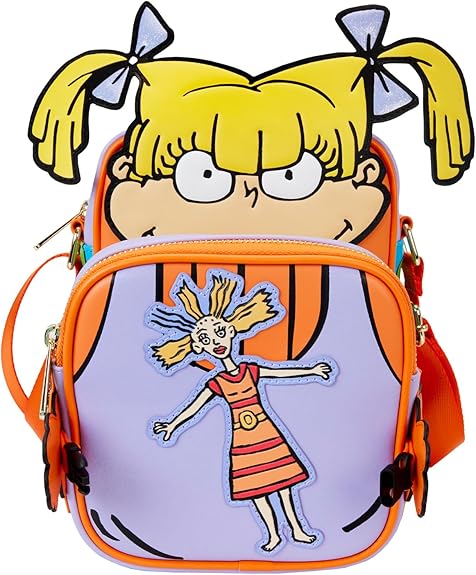 Loungefly Rugrats Angelica Crossbuddies Crossbody Bag with Coin Bag