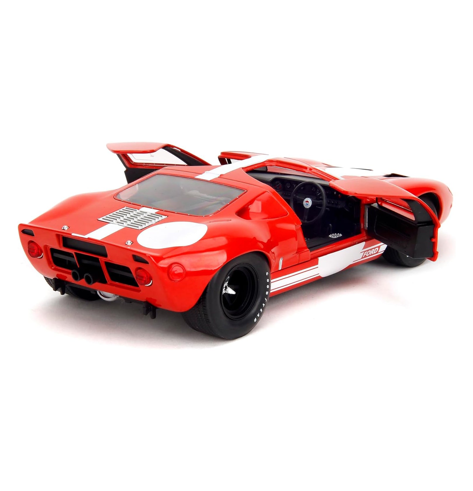 Jada Pink Slips 1968 Ford GT40 MK1-1:18 Scale Diecast Model with Opening Doors and Working Steering - for Collectors