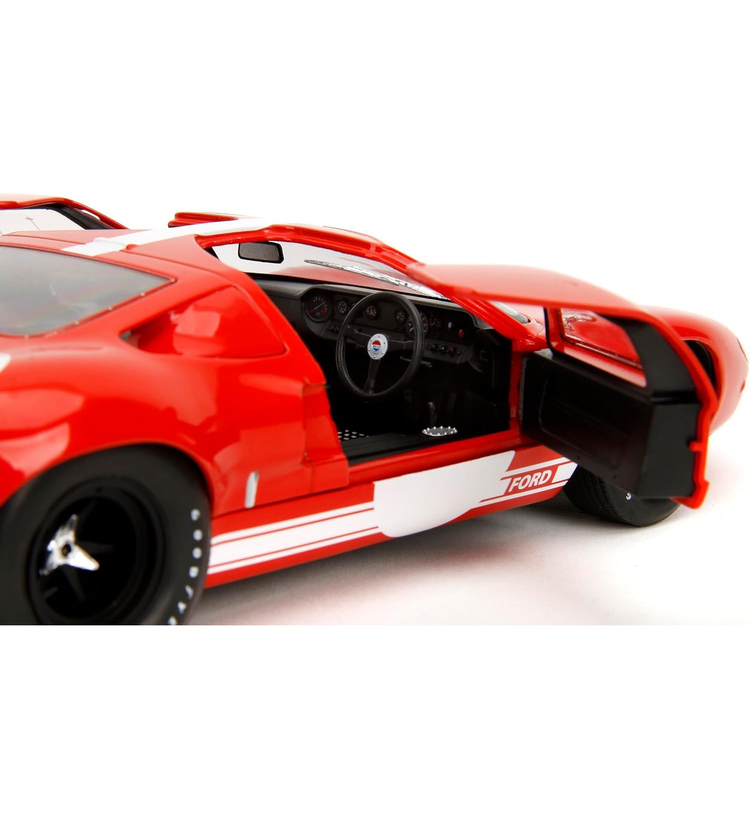 Jada Pink Slips 1968 Ford GT40 MK1-1:18 Scale Diecast Model with Opening Doors and Working Steering - for Collectors