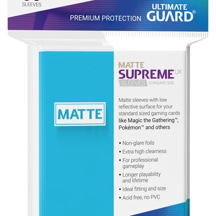 Ultimate Guard - 50 Sleeves: Supreme UX Standard Size (Matte)