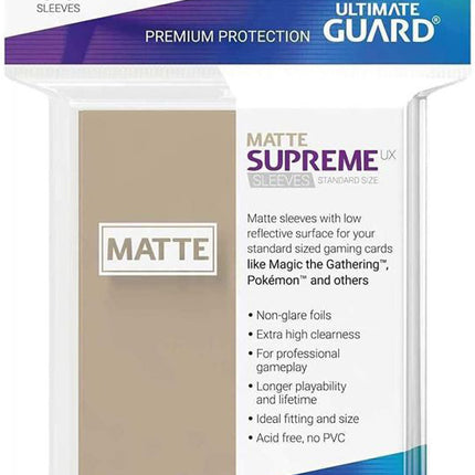 Ultimate Guard - 50 Sleeves: Supreme UX Standard Size (Matte)