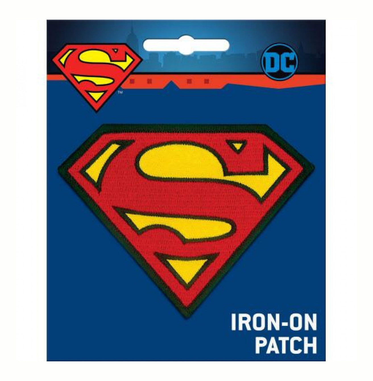 Superman Logo 3" Full Color Embroidery Iron-On Patch