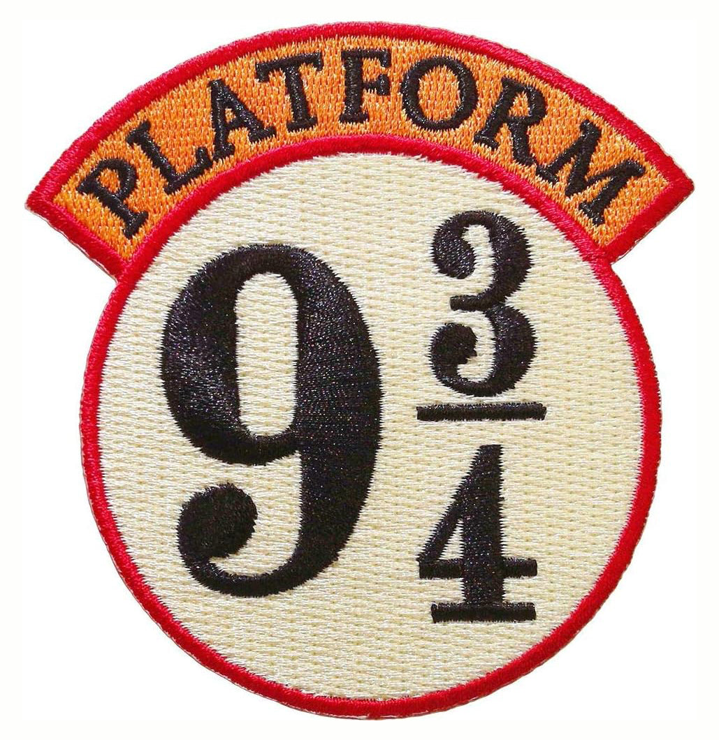 Harry Potter, Platform 9 3/4 Embroidery Iron-On Patch