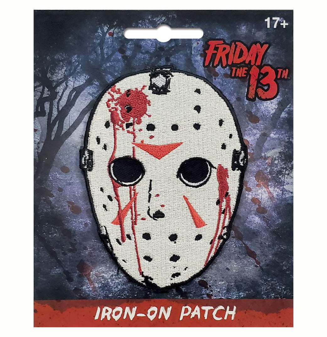 Friday 13th Patch, Jasons Mask Embroidery Iron-On Patch