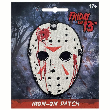 Friday 13th Patch, Jasons Mask Embroidery Iron-On Patch