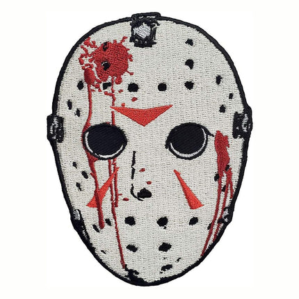 Friday 13th Patch, Jasons Mask Embroidery Iron-On Patch