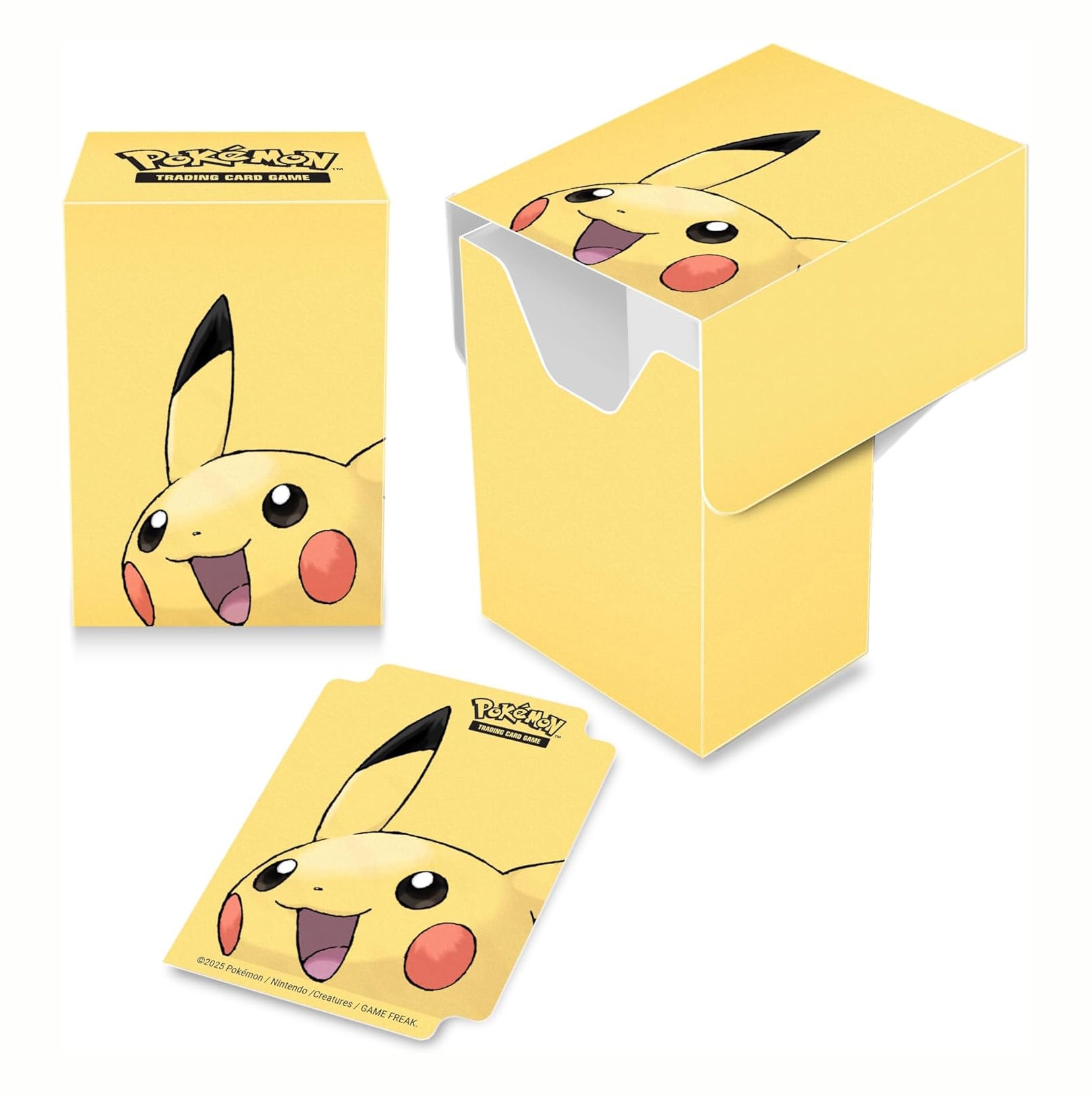 Ultra Pro - 2025 Pikachu Edition Deck Box, Stores & Protects 75 Pokémon Cards Double Sleeves & Standard Size Cards