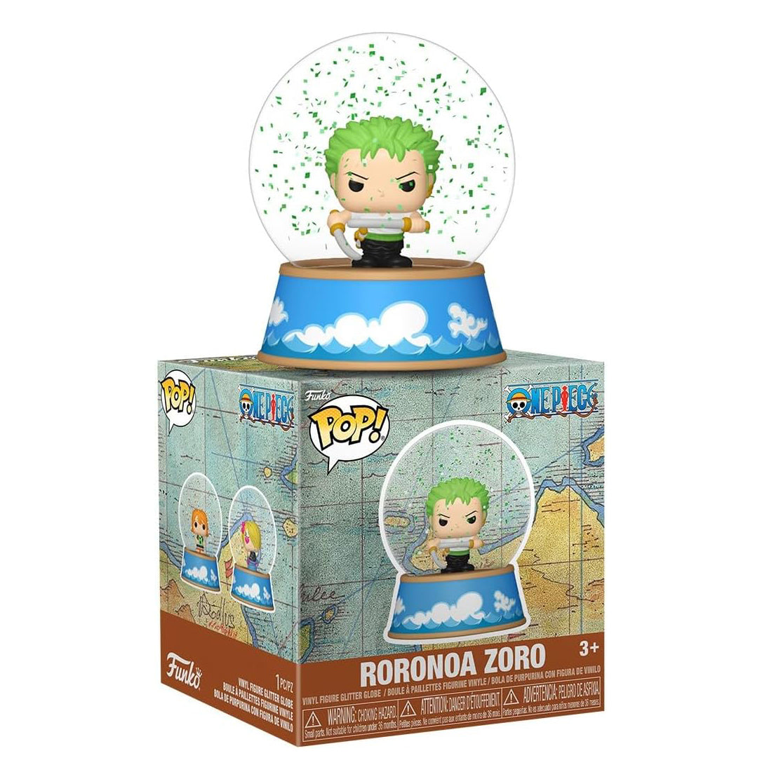 Funko Pop! Mini Glitter Globes: One Piece - Roronoa Zoro - Collectable Vinyl Figure