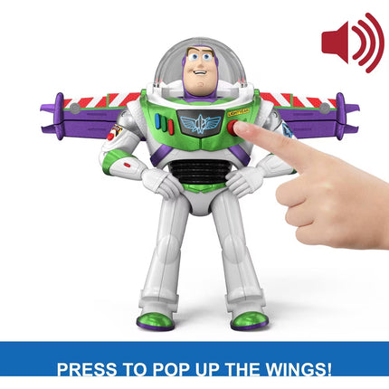 Toy Story 5 Disney and Pixar Toy Story 12” Scale Flight Mode Hi-Tech Edition Buzz Lightyear 35+ Sounds Action Figure