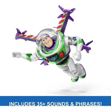 Toy Story 5 Disney and Pixar Toy Story 12” Scale Flight Mode Hi-Tech Edition Buzz Lightyear 35+ Sounds Action Figure