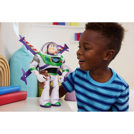 Toy Story 5 Disney and Pixar Toy Story 12” Scale Flight Mode Hi-Tech Edition Buzz Lightyear 35+ Sounds Action Figure