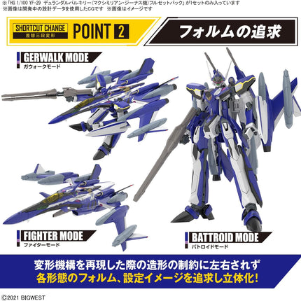 Bandai Hobby - 1/100 HG Macross Frontier - YF-29 Durandal Valkyrie (Maximilian Jenius Use) Full Set Pack Model Kit
