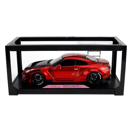 Jada Pink Slips Nissan GT-R R35-1:18 Scale Diecast Model with Opening Doors and Working Steering - for Collectors