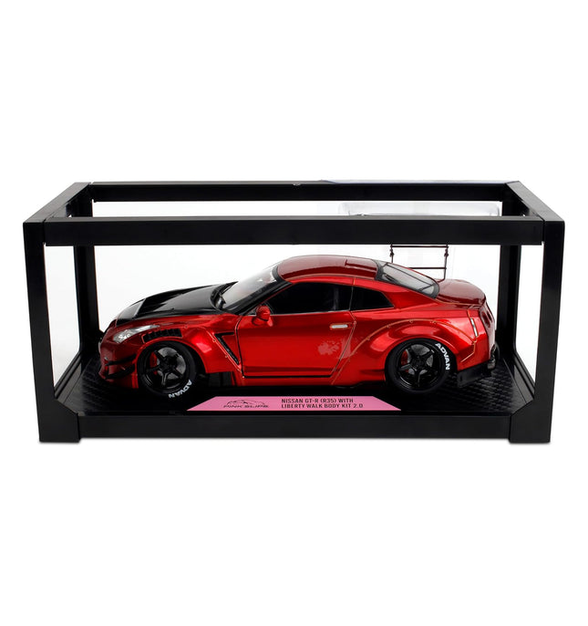Jada Pink Slips Nissan GT-R R35-1:18 Scale Diecast Model with Opening Doors and Working Steering - for Collectors