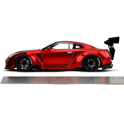 Jada Pink Slips Nissan GT-R R35-1:18 Scale Diecast Model with Opening Doors and Working Steering - for Collectors