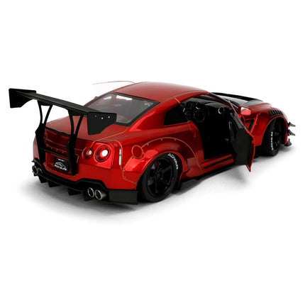 Jada Pink Slips Nissan GT-R R35-1:18 Scale Diecast Model with Opening Doors and Working Steering - for Collectors