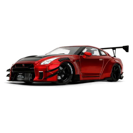 Jada Pink Slips Nissan GT-R R35-1:18 Scale Diecast Model with Opening Doors and Working Steering - for Collectors