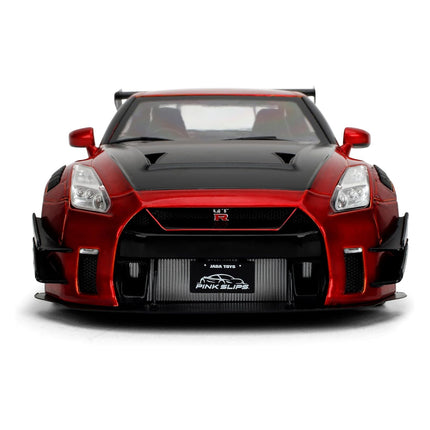 Jada Pink Slips Nissan GT-R R35-1:18 Scale Diecast Model with Opening Doors and Working Steering - for Collectors