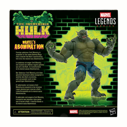 Marvel Legends Series Abomination, Hulk Comics Collectible 6-Inch Scale Action Figure