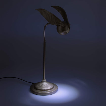 Golden Snitch Posable Desk Lamp - Officially Licensed Harry Potter Light for Bedside Table Reading, Flexible Neck