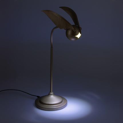 Golden Snitch Posable Desk Lamp - Officially Licensed Harry Potter Light for Bedside Table Reading, Flexible Neck